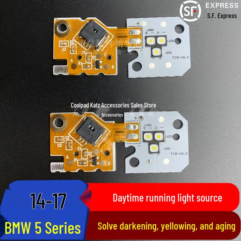 Compatible Daytime Running Light Guide Ring for 2014-2017 BMW 5 Series F10/F18 Headlights
