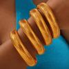 Wind Light Luxury Personalized Goose Throat Elastic Bracelet Women's French Titanium Steel Gold-plated Smooth Wide Version Bracelet Jewelry