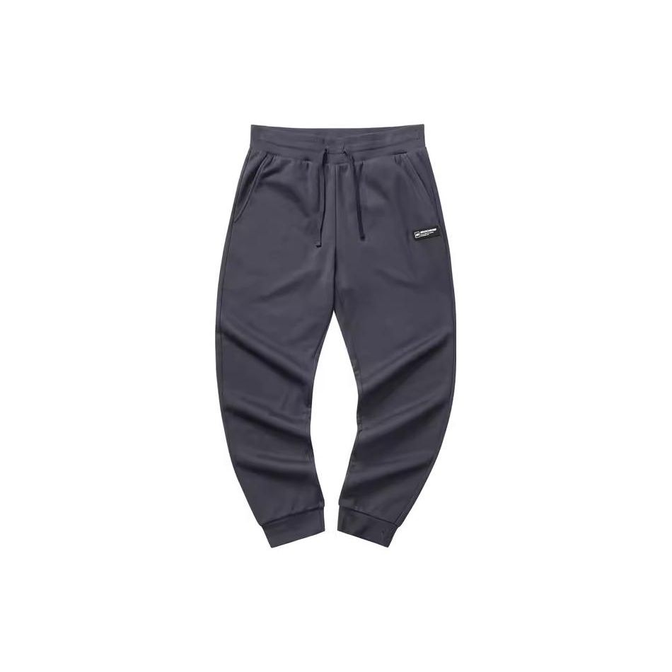Skechers Colorful Casual Series Solid Color Lace-Up Cuffed Knit Joggers Women Joggers Odyssey-Gray L322W066-026R S