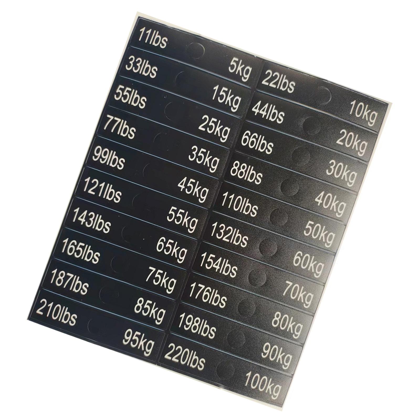 

Наклейка с весом для тренажеров, водостойкая, съемная, для идентификации и управления весом оборудования B