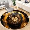 1pc Lion Moon Office Round Area Rug, Indoor Mat Suitable ForOffice, Under Office Chairs Bedroom Living Room Home Decor, Room Deco,  N71