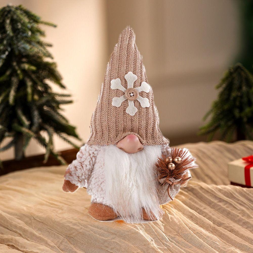 

Charming Christmas Doll Durable Christmas Ornaments Creative Rudolph Doll Holiday Style B