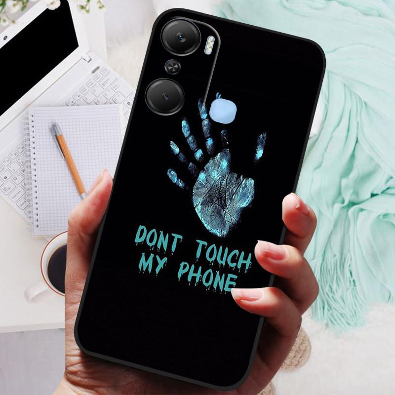 For Infinix Hot 12 Pro Case Black Cover Lion Wolf Silicone Soft Back Cases For Infinix Hot 12i Hot12 Pro / Hot 20 5G Case Shell