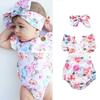 Fashion Sweet Newborn Baby Girl Romper Bodysuit Jumpsuit Clothes Outfits 2PCS Set 0-24M