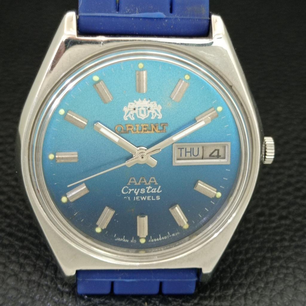 VINTAGE ORIENT AAA CRYSTAL AUTOMATIC JAPAN MENS ORIGINAL DIAL WATCH A707758-1