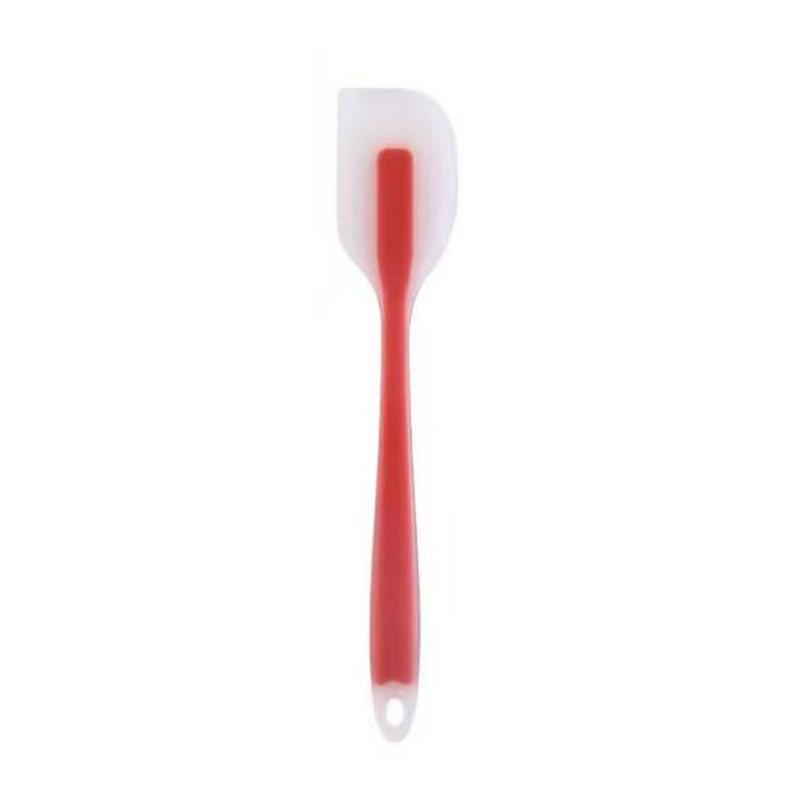 21cm Cream Scraper Integrated High Temperature Cake Cream Silicone Scraper Translucent Head Spatula Stir Baking Tool Cake Tool