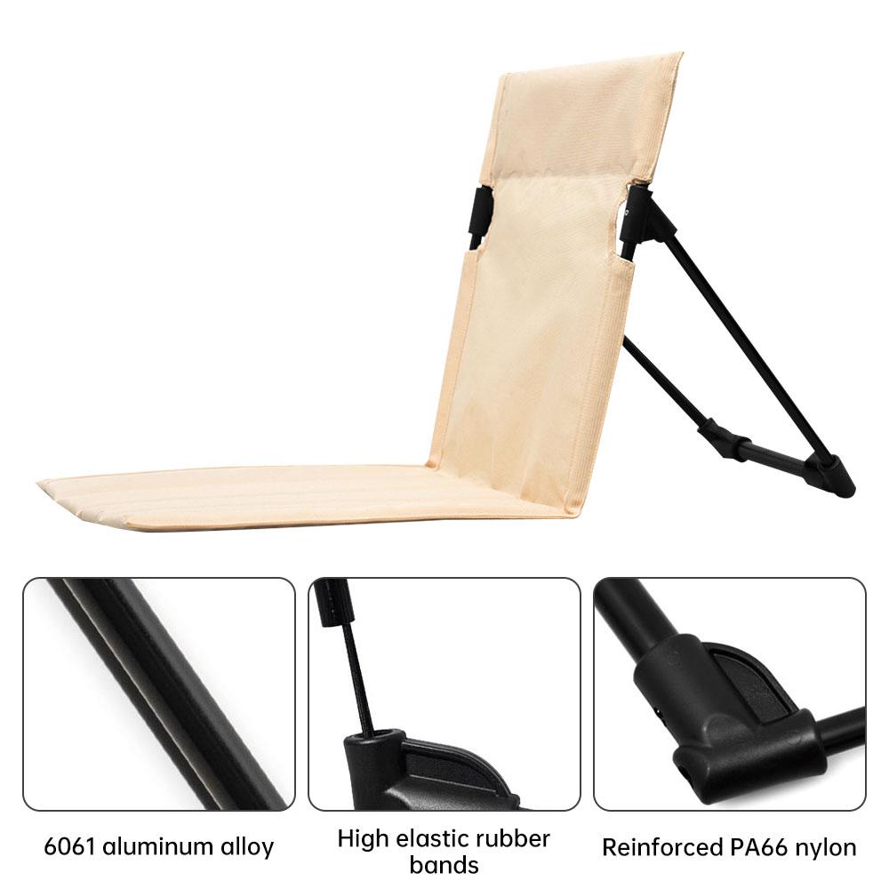 Beach Chair Outdoor Easy Recliner Camping Lightweight Foldable Leisure Chair Beach Park Portable Chair Lazy Lawn Cushion