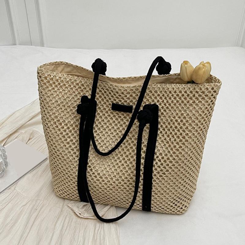 Hand-woven Women s Shoulder Handbag Bohemian 2026 Summer Fashi Straw Beach Tote Bag Travel Shopper Weaving Shopping Bags