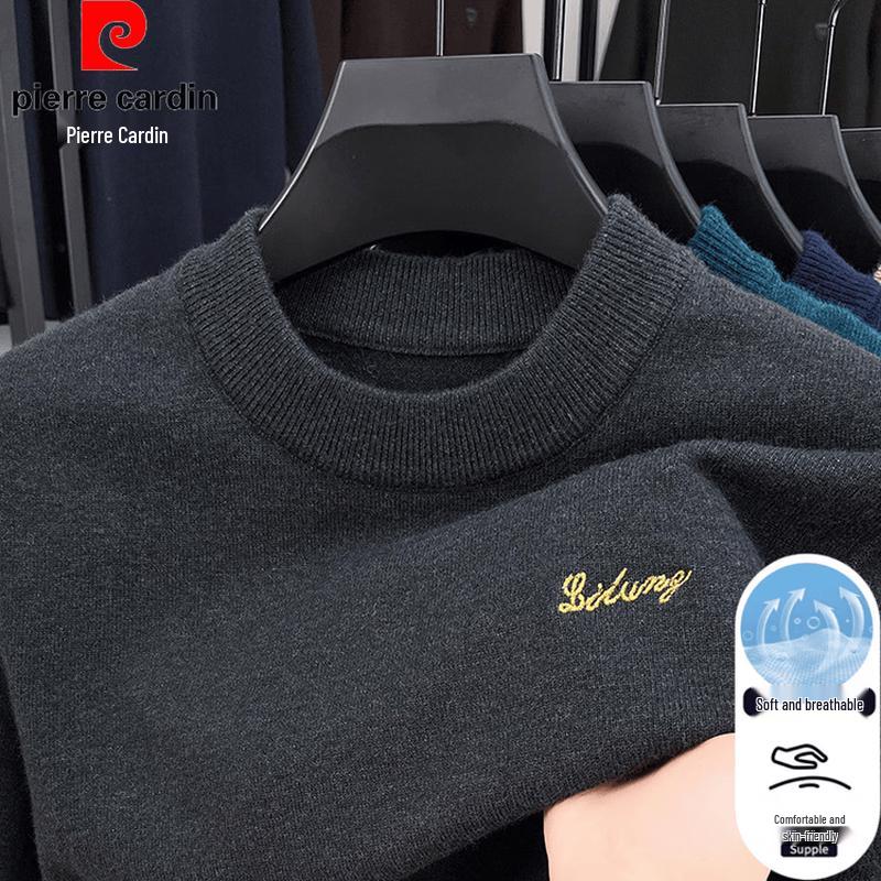 

Мужская вязаная футболка с коротким рукавом и круглым вырезом Pierre Cardin M