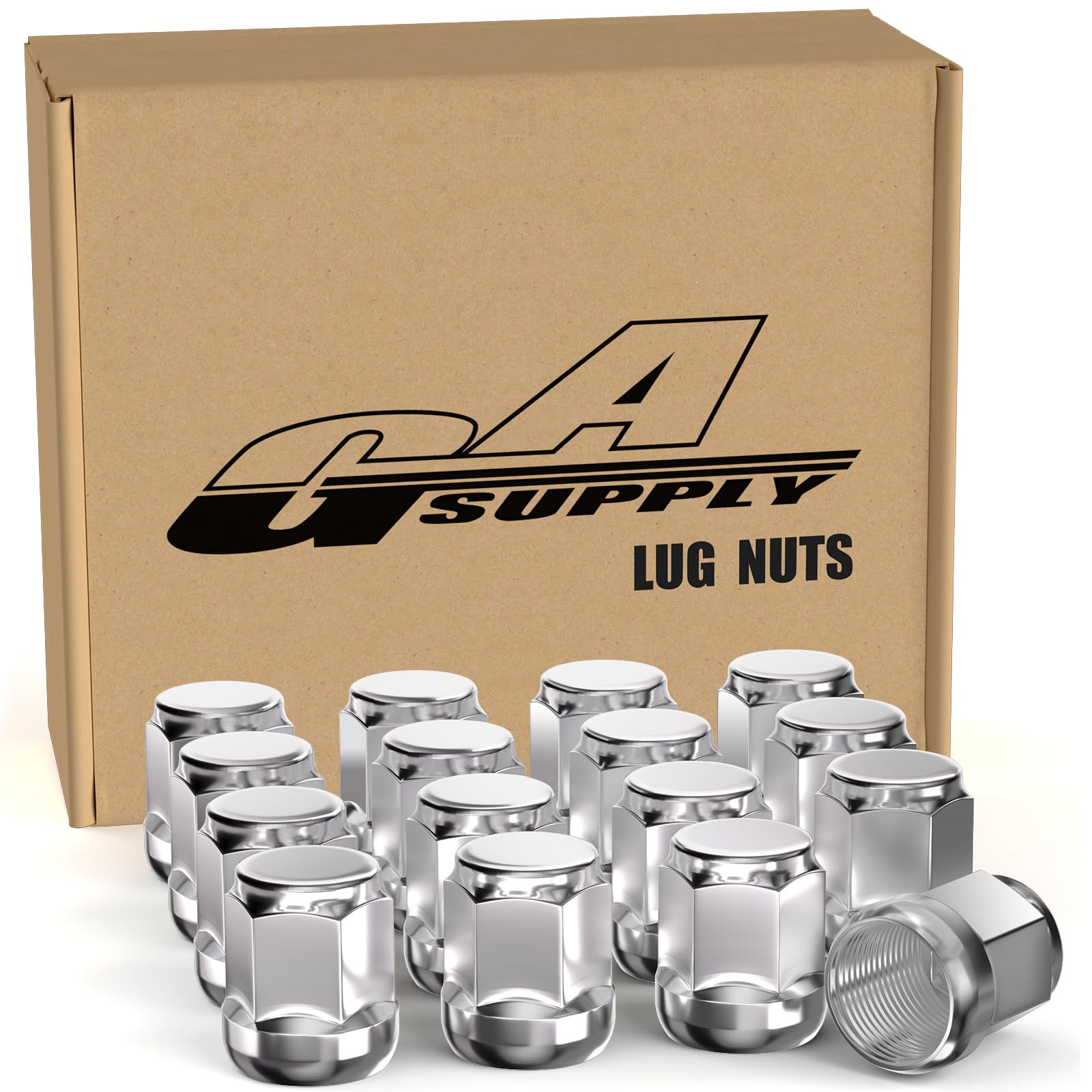 

GAsupply Genuine Honda M12 x P1.5 Wheel Nuts Spherical Seat 19HEX 25mm Length Steel Chrome [16 pieces]