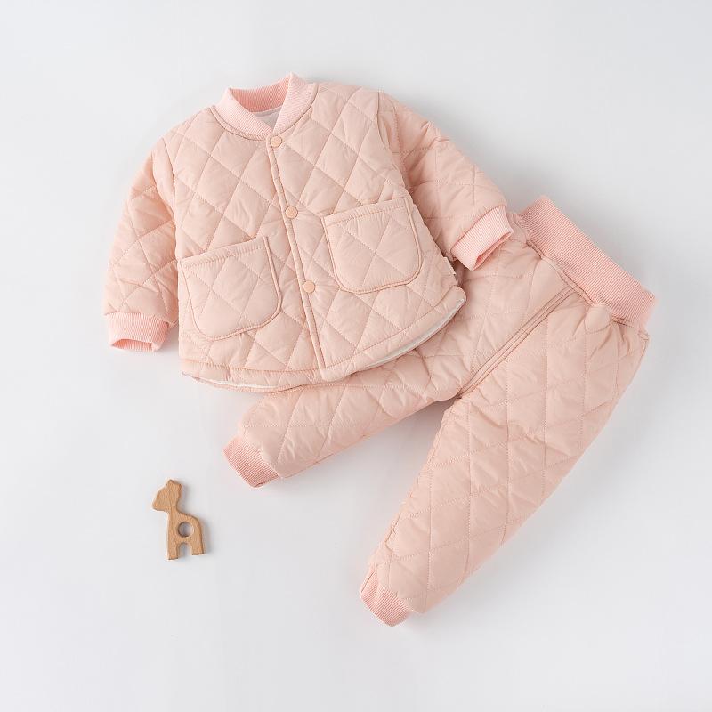 Set Coreano per Bambini con Clip di Cotone per Bambini e Bambine Set Caldo per l'Abbigliamento da Casa per Uscire