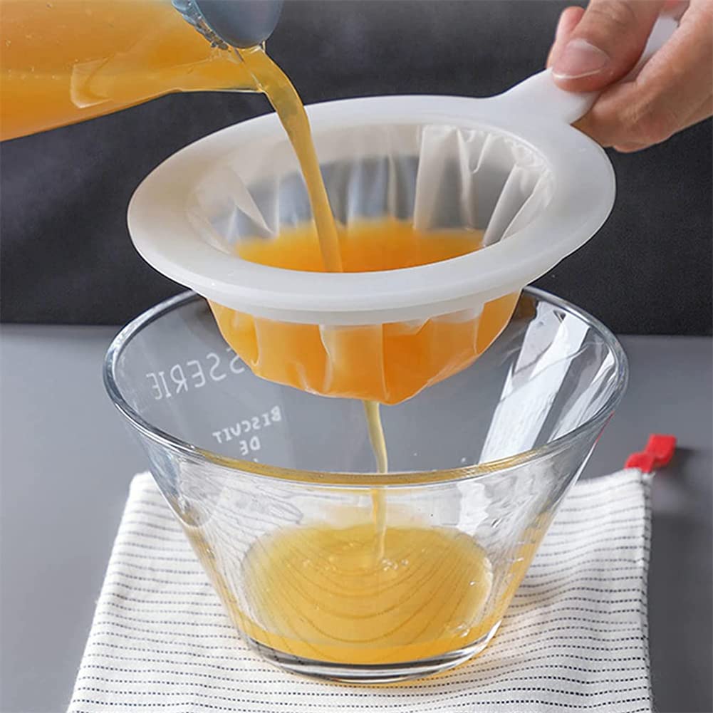 Juice Squeezing Leaking Net Kitchen Gadgets Kitchen Colander With Handle Household Soymilk Filter Tools Slag Separation Filter KTJ