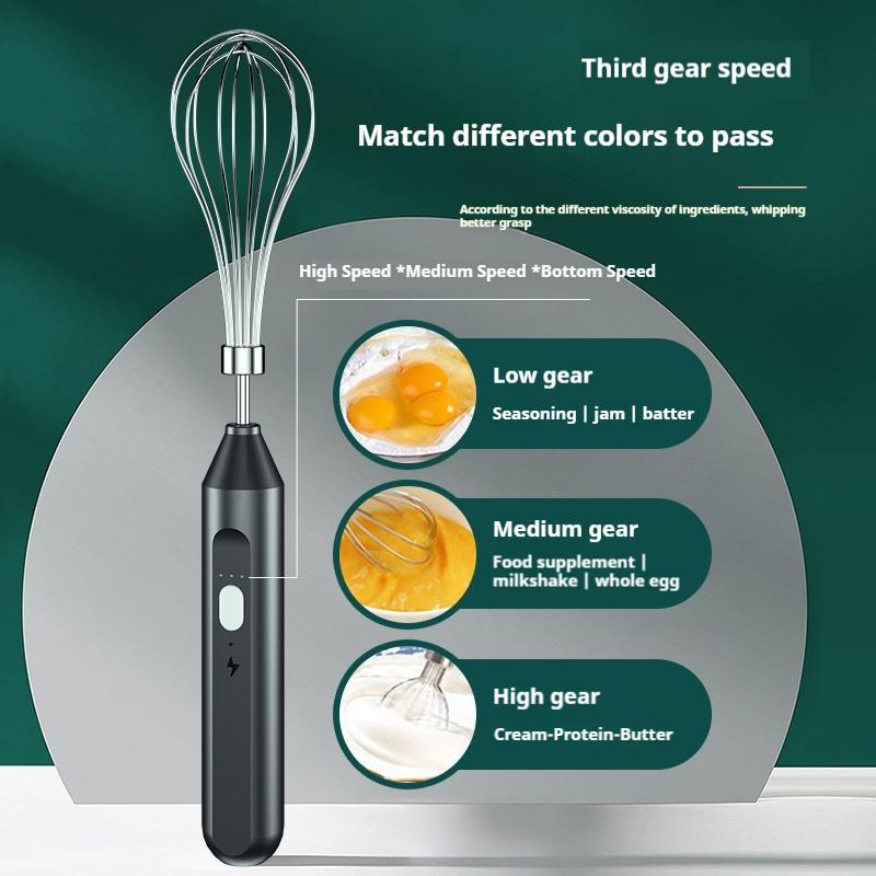 Automatic Wireless Rechargeable Whisk Household Multifunctional Mixer Baking and Flour Whipping Handheld Mixing Stick