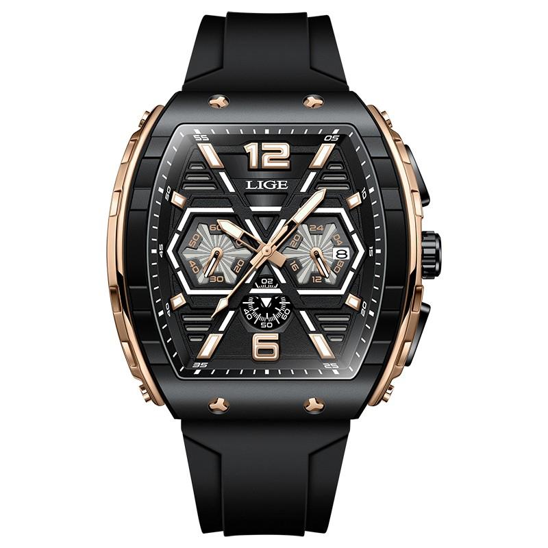 Mens Watches Top Brand Luxury Military Quartz Watch For Men Fashion Silicone Waterproof Chronograph Clock Male Montre Homme