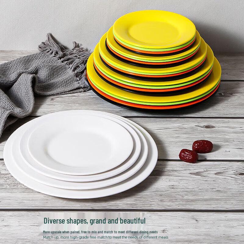 Xiyao Melamine Round Flat Plates