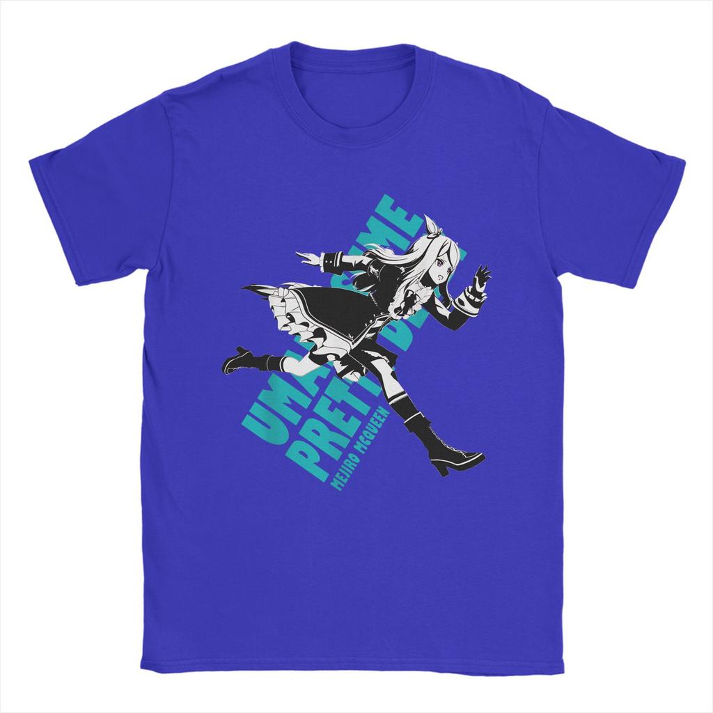 Mejiro McQueen Uma Musume Pretty Men T Shirts Cool Tees Short Sleeve Round Neck T-Shirt Pure Cotton Birthday Present Clothing
