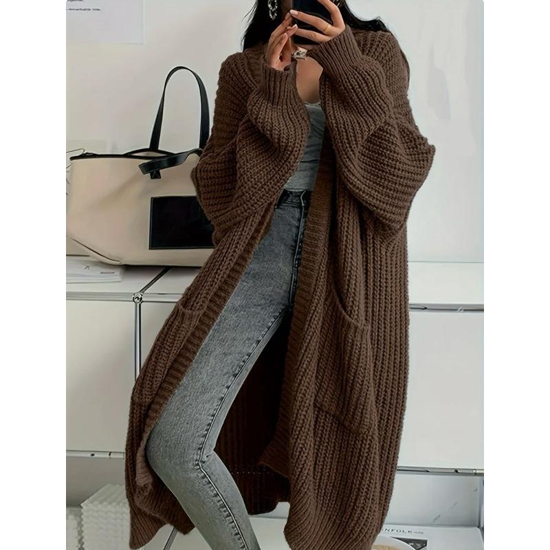 YYFS Maglioni a maniche lunghe con stampa tinta unita, casual, autunno inverno, da donna