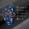RORIOS Męski Stylowy Chronograf Z Kalendarzem i Wyświetlaczem Daty, Luminescencyjny Wyświetlacz, Wodoodporny, Analogowy Mechanizm Kwarcowy z Wieloma Wskazówkami, Popularny dla