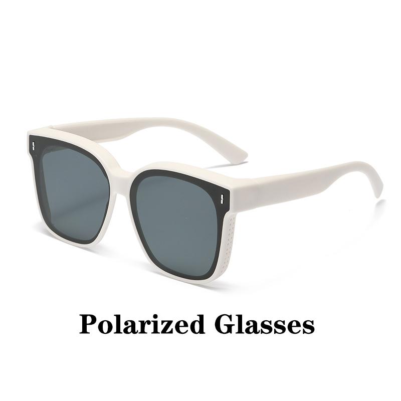 Fashion Square Sunglasses Cover Over Prescription Glasses Vintage Style for Men Women Fishing Driving Eyewear
