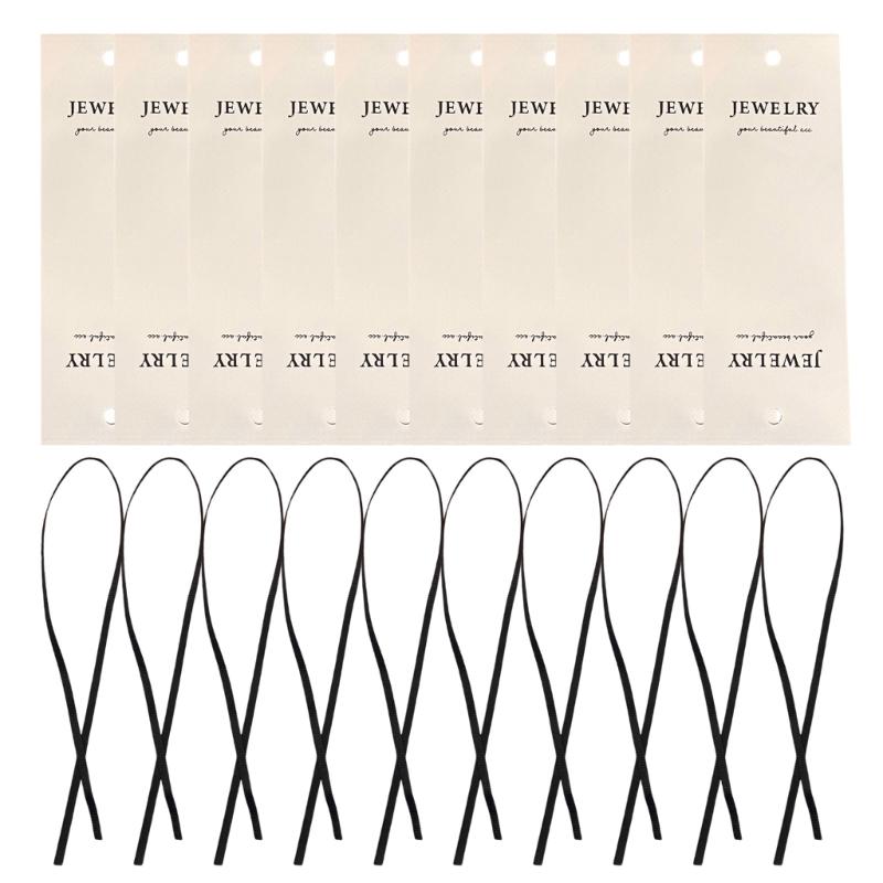 

Foldable Black Ribbon Bowknot Jewelry Display Cards for Earrings and Necklaces Elegant Cotton Fabric Holder белый