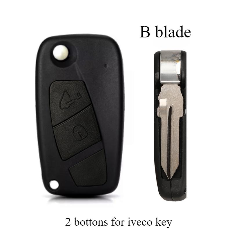 2 3 Bottons Car Key Fob Case Shell Housing for FIAT 500 Punto Stilo Ducato Panda Doblo Bravo for Iveco NAveco 2006 2007 2008