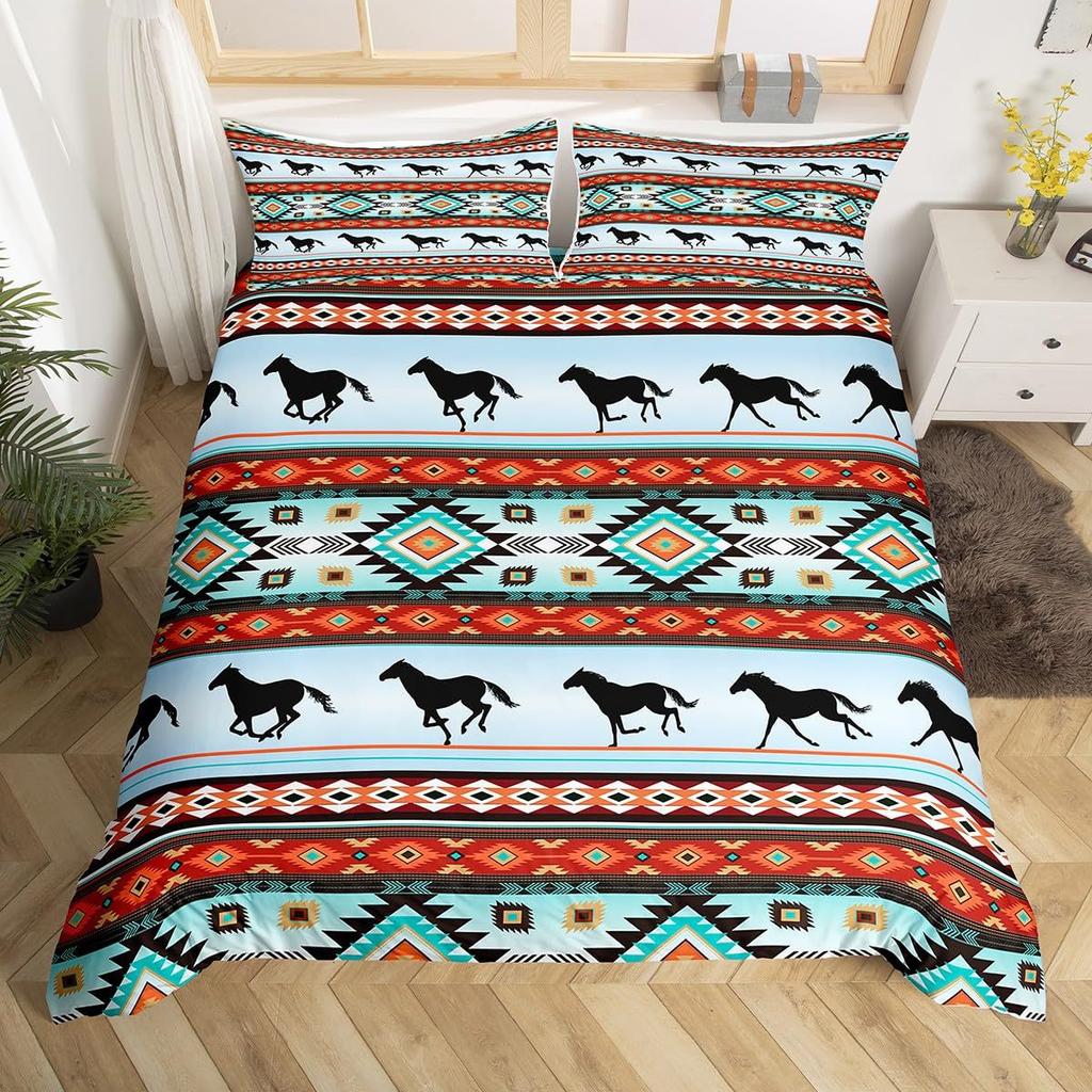 Animal Theme Fox Three-Piece Quilt Cover Digital Printing Bedding Set Bed Cover