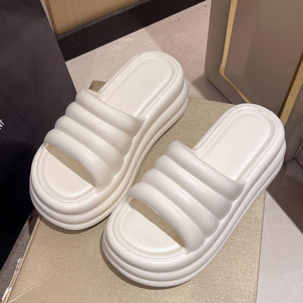Fashion Chunky Platform Slippers For Women 2025 Summer Comfort Soft Sole Beach Shoes Slides Woman Thick Bottom Non-slip Sandals Ladies