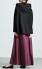 Gold Japan Plus Size Long Autumn Purple Women's Dress, Hoodie, Sleeves, Long, Docking, Style, Sw-0574, 4L-5L,