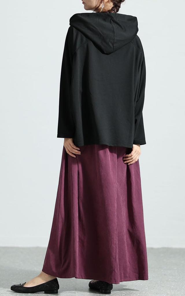 Gold Japan Plus Size Long Autumn Purple Women's Dress, Hoodie, Sleeves, Long, Docking, Style, Sw-0574, 4L-5L,