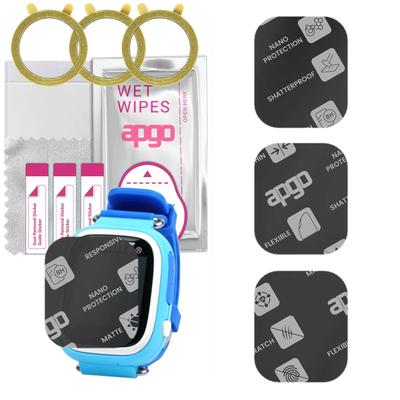 3x apgo MATTE Hybrid Schutzglas kompatibel mit Xblitz Kids Watch GPS Love Me, flexibles Nano Glas, toller Ersatz für Panzerglas, kratzfest