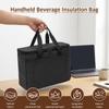 3 Cups Drink Delivery Insulated Bag Portable Carrier Takeaway Thermal Warm Cooler Tote Bag Picnic Supplies Storage Bag