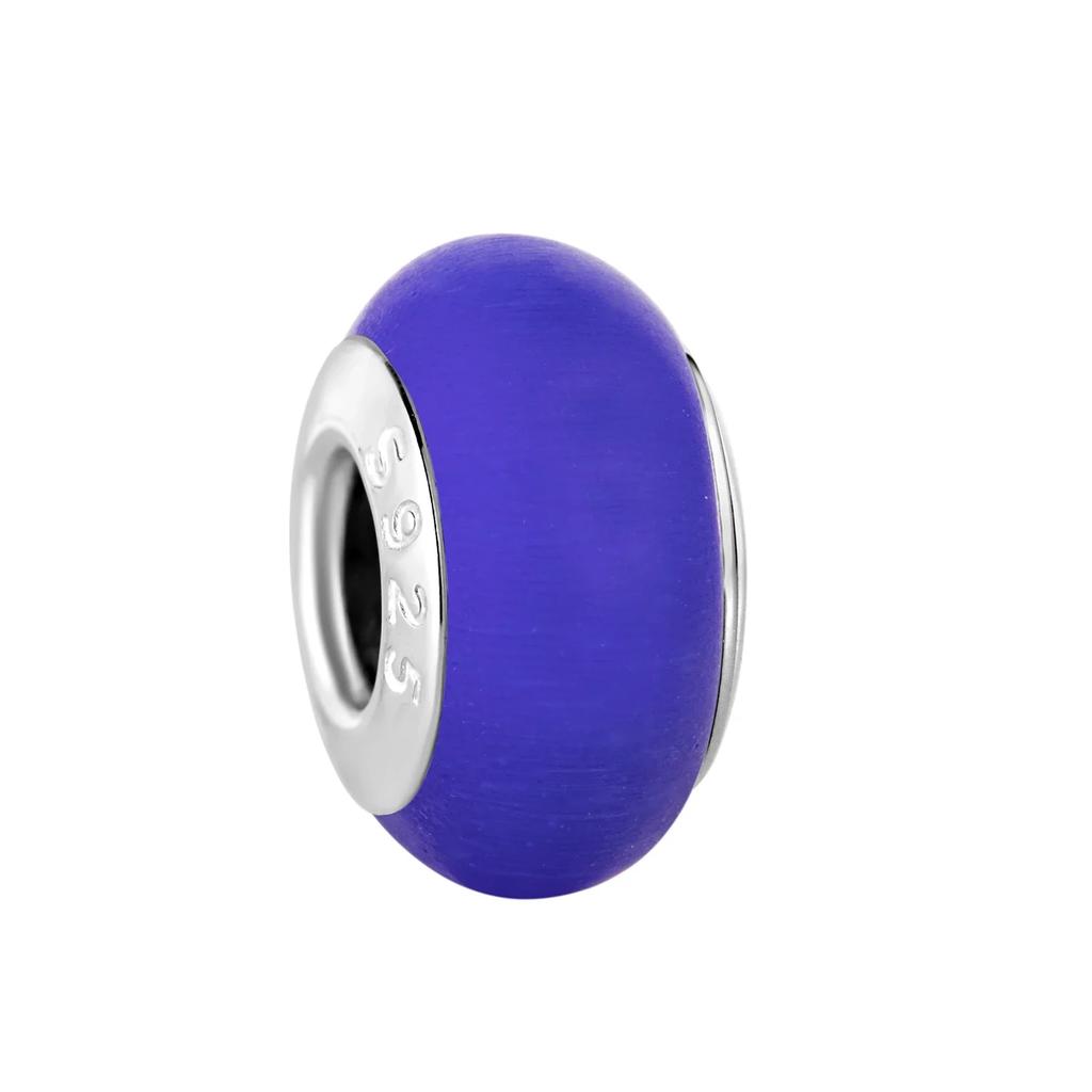 Colorful Copper Cat Eyes Matte Murano Charms Fit Original Bracelets Murano Glass Charm Beads Diy Women Jewelry Gift