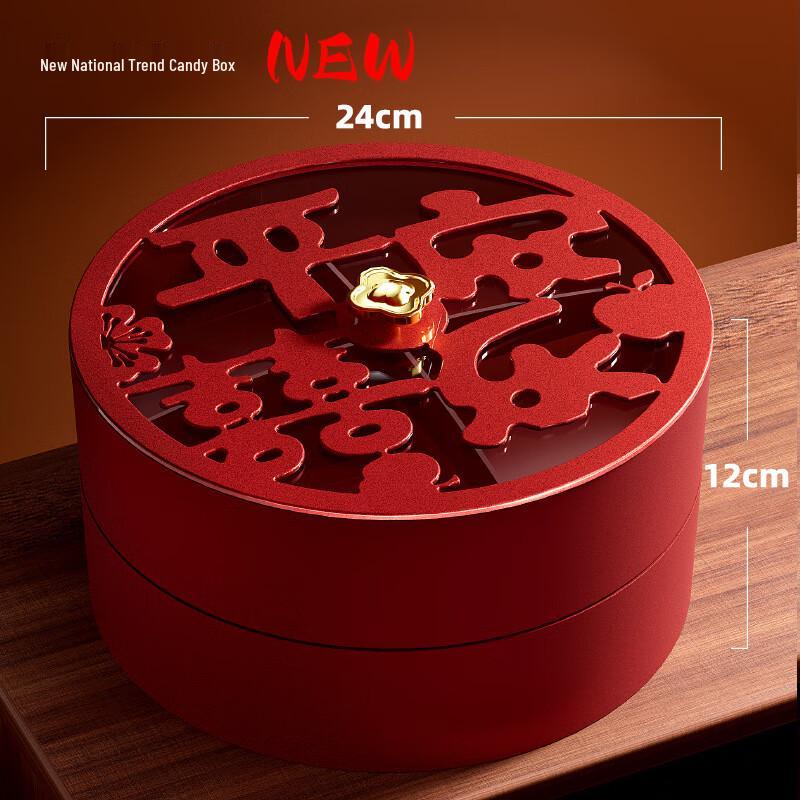 New Chinese Style Peace & Joy Dried Fruit & Snack Box with Lid