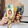 Girl Dog Puppy Matte TPU Mobile Phone Case for Realme GT 8 Neo Pro C75 73 71 C67 65 C55 53 C35 31 C20 15 Colorful Cover