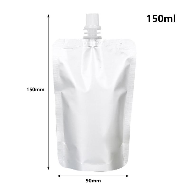 10pcs Transparent Plastic/Aluminum Foil Liquid Package Nozzle Bags Juice Beverage Milk Sealed Stand Up Storage Reusable Pouch
