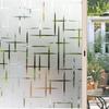3D Frosted Decorative Window Film Privacy Static Cling Adhesive Stained Glass Film Matte Decals Uv Protection Window Decals