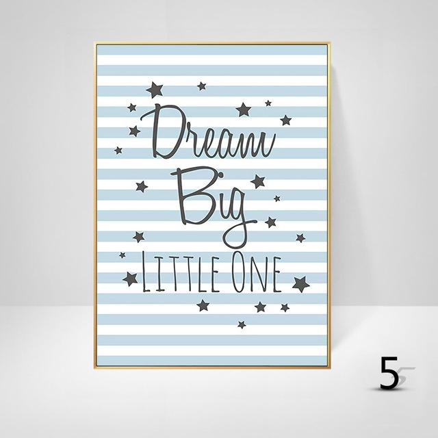 Ins Fresh Style Modern Cartoon Elephant Rabbit Sheep Room Decorative HD Hanging Painting Cuadros Decoracion Salon Canvas Art