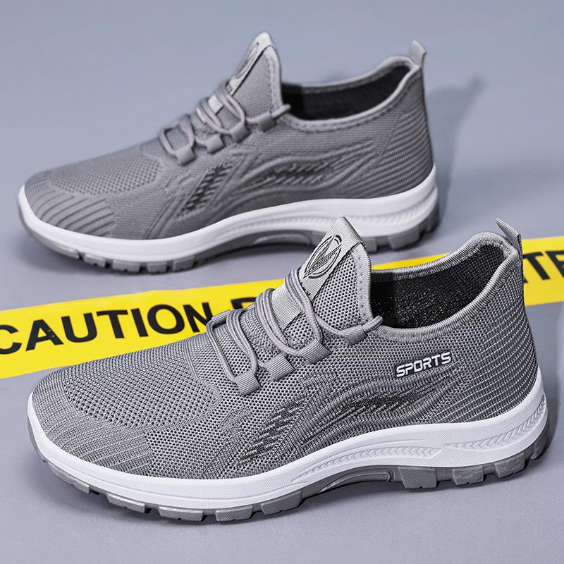 Shoes Men's Sports Shoes New Fly-woven Breathable Running Shoes Non-smelly Feet Mesh Shoes Soft Sole Comfortable Men's Shoes