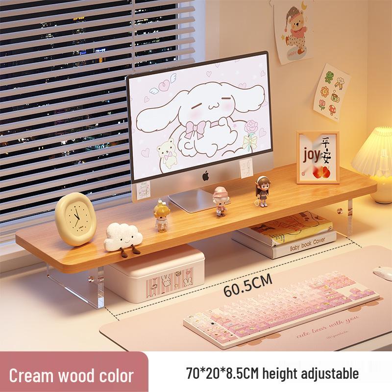 Monitor Riser and Keyboard Tray Combo Stand