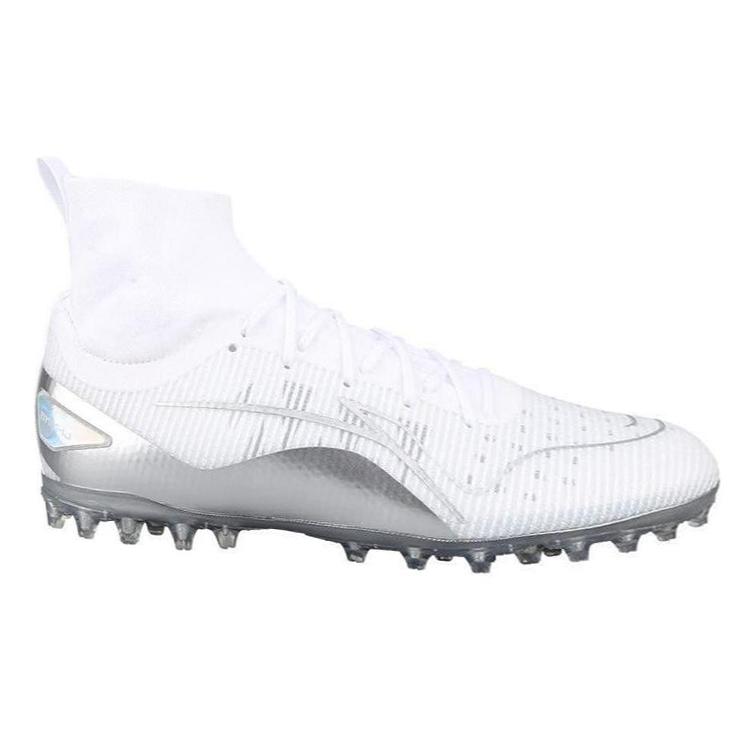 New LiNing MG Rubber Short Studs Artificial Ground Anti Slip Wear Resistant Soccer Shoes Men's White Silver ASFT019-2