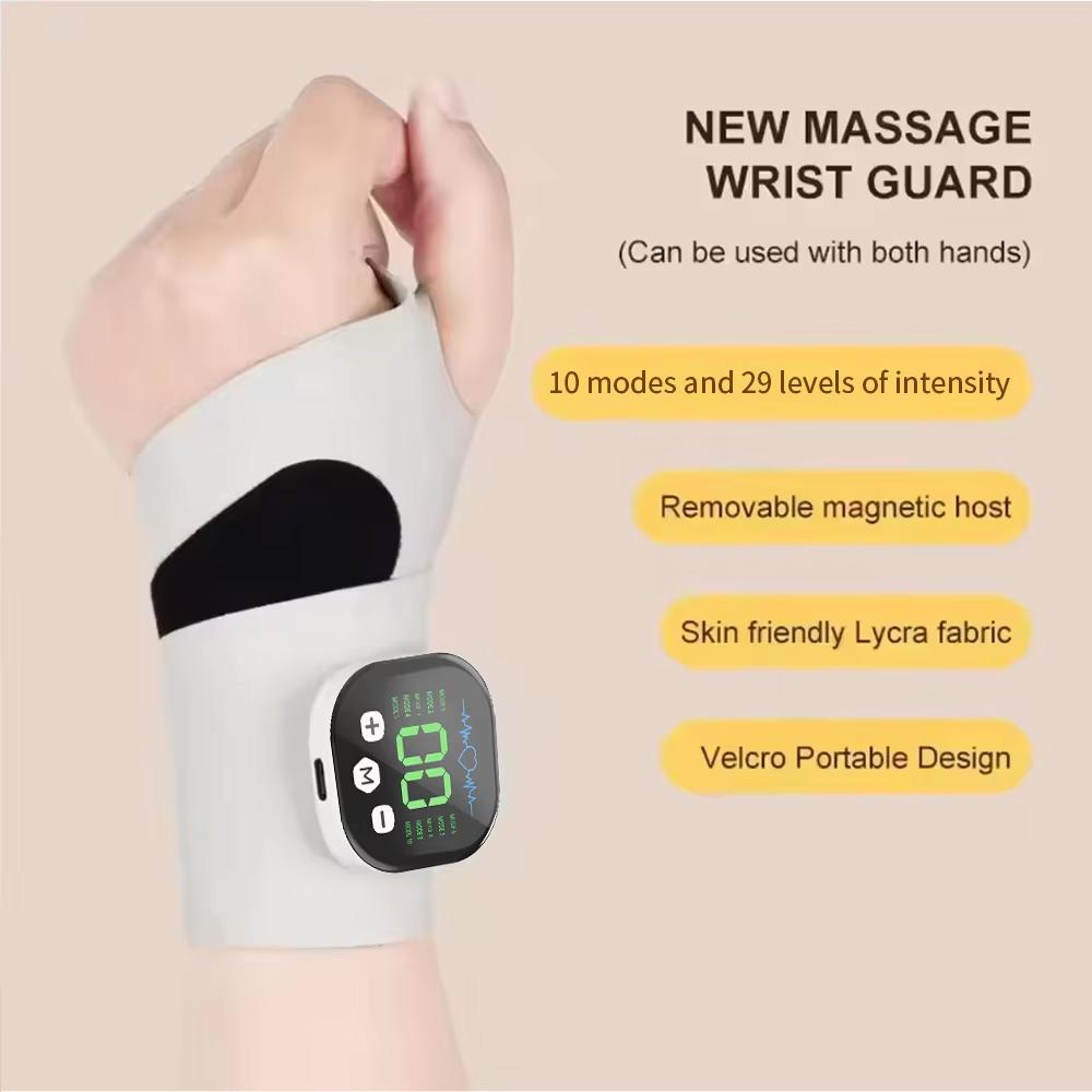 

29 Levels Electric Hand Massager EMS Microcurrent Cordless Wristband Built-in 300mAh battery Wrist Massager Wrist Support Brace белый