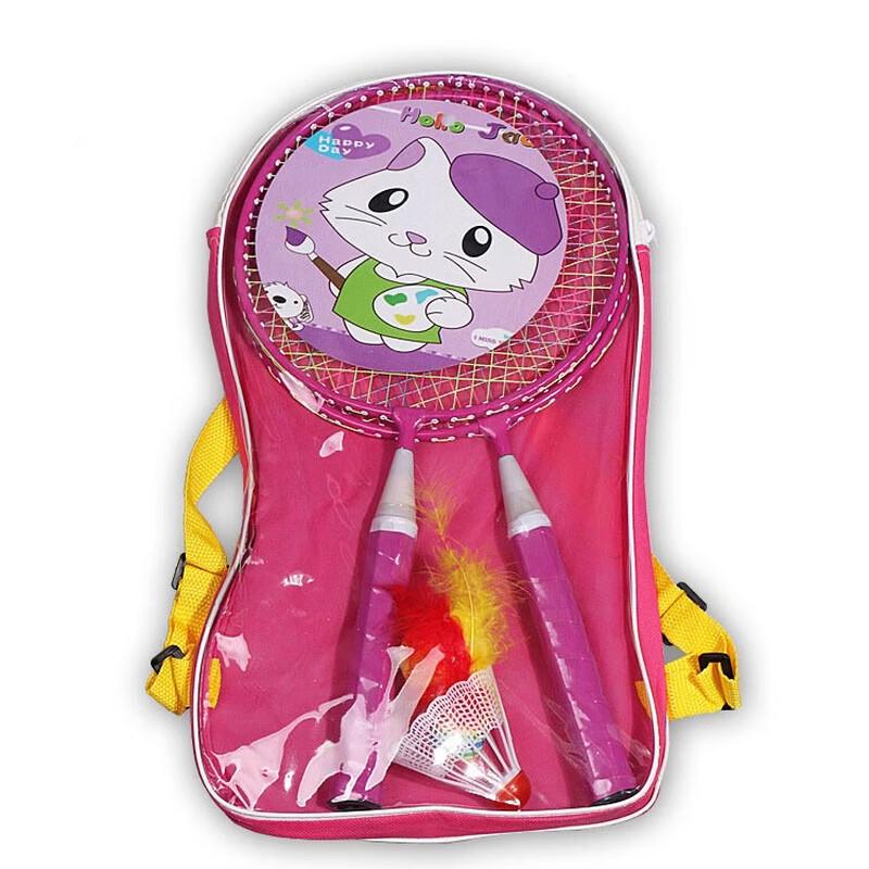 WEZHO Kids Cartoon Badminton Racket Set