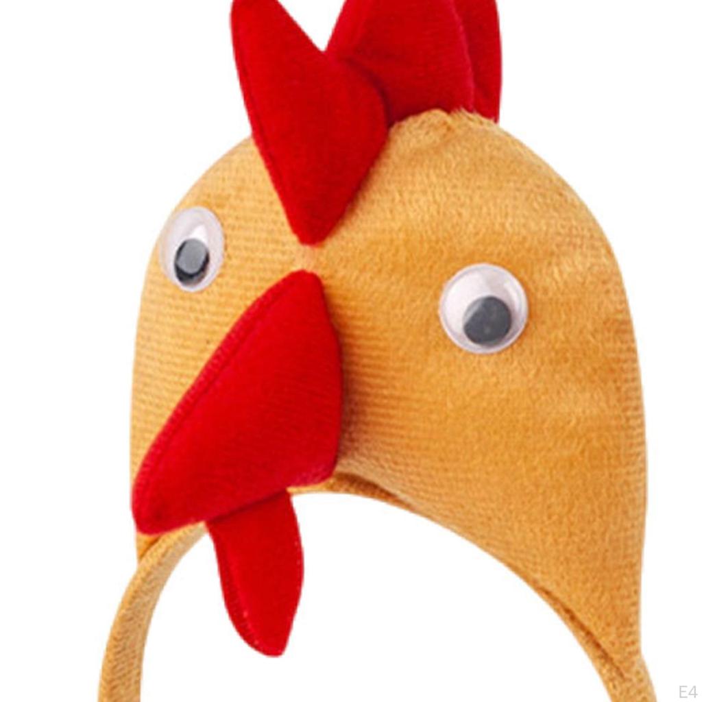4 Pieces Chicken Animal Costume Set with Bow Tie, Tail, Skirt for Festival