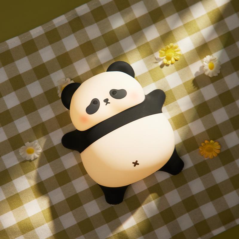 Cute Panda Night Light LED Silicone Night Light USB Charging Touch Timer Night Lamp Bedroom Decoration Children's Birthday Gift