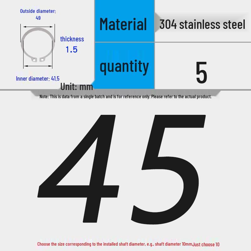 304 Stainless Steel Snap Ring for 3-200 Bearing
