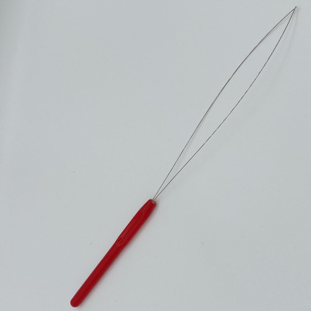 40 Pcs Plastic Handle Loop Pulling Needle Micro Ring Hair Extension Threader