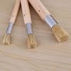 3Pcs Set Wooden Stencil Brush Chalk Paint Natural Pure Hog Bristle Brush Round