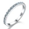 GRA Test Passed Moissanite Ring Matching Wedding Diamond Band for Women 925 Silver Female Crown Single Tail Ring Jewelr