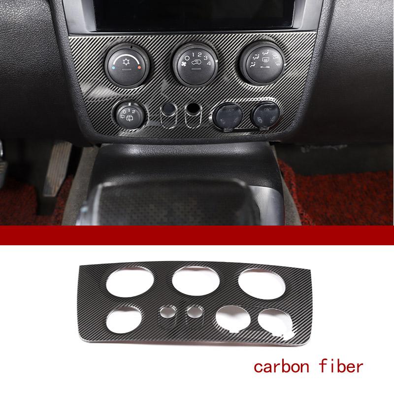 

Для Hummer H3 2005-2009 Нержавіюча сталь Чорний матовий Панель керування центральною консоллю Регулювання гучності Рамка повітрозабірника Автомобільні аксесуари Style C Carbon fiber