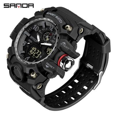 Sanda käekell noorte multifunktsionaalne meeste veekindel öölamp välispordiga metsik e -kell